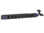 19 inch 8 voudige stekkerdoos met C14 stekker, Doe-het-zelf en Verbouw, Ophalen of Verzenden, Nieuw, Stekker