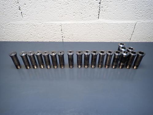 Spantangen B25 / 363E / Din 6341 , Collets , Collet set 20x, Doe-het-zelf en Verbouw, Draaibanken, Gebruikt, Ophalen of Verzenden