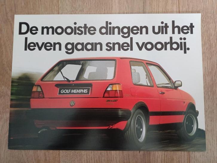 VW Golf Memphis brochure, Boeken, Auto's | Folders en Tijdschriften, Zo goed als nieuw, Volkswagen, Verzenden