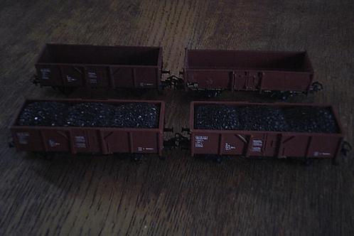 Marklin HO 4 Hogebakwagons nr. 4430 - 2x 4431 - 4602, Hobby en Vrije tijd, Modeltreinen | H0, Gebruikt, Wagon, Wisselstroom, Märklin