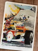 poster Ayrton Senna McLaren Marlboro, Ophalen of Verzenden, Zo goed als nieuw
