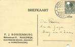 P.J. Roozenburg, Naaldwijk - 02.1934 - briefkaart, Ophalen of Verzenden, Briefkaart