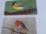 Geschilderde vogels op dikke plank.DALEN,DRENTHE, Ophalen of Verzenden