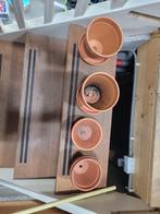 Terracotta Potten met Schotel - Diverse Maten, Tuin en Terras, Bloempotten, Gebruikt, Rond, Terracotta, Tuin