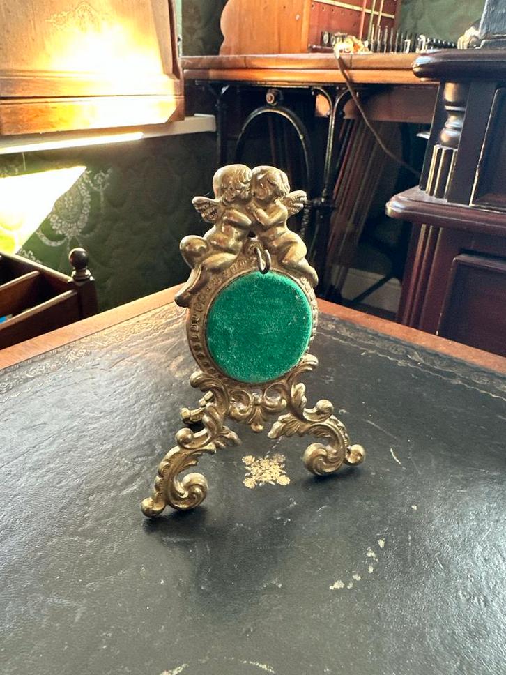 Antieke Franse horlogehouder met cherubijnen ca. 1905-1920, Antiek en Kunst, Antiek | Woonaccessoires, Ophalen of Verzenden