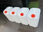 4 jerrycans van 25 liter UN gekeurd, Tuin en Terras, Regentonnen, Minder dan 75 liter, Ophalen, Zo goed als nieuw, Kunststof