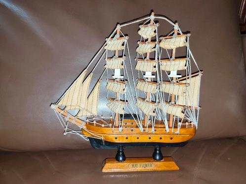 Mayflower Houten Scheepsmodel, Antiek en Kunst, Antiek | Woonaccessoires, Ophalen of Verzenden