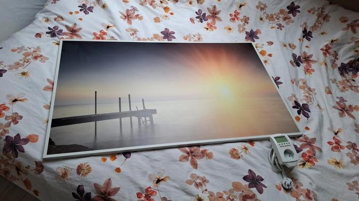 Könighaus 800W infrarood paneel met thermostaat stekker, Doe-het-zelf en Verbouw, Verwarming en Radiatoren, Zo goed als nieuw