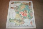 Originele oude geologische kaart Frankrijk - ca 1895 !!, Boeken, Atlassen en Landkaarten, Gelezen, Frankrijk, Ophalen of Verzenden