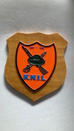 KNIL schildje b, Verzamelen, Ophalen of Verzenden, Landmacht, Nederland, Embleem of Badge