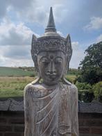 Buddha beeld van exotisch hout, 170cm - Wit & Goud, Ophalen, Zo goed als nieuw