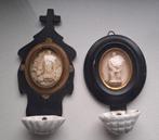 Antiek wijwaterbakje 19e eeuw 2 stuks, Ophalen of Verzenden