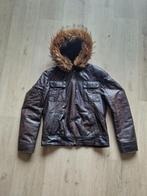 Leren damesjas gevoerd maat M (38-40) met capuchon, Kleding | Dames, Ophalen of Verzenden, Zo goed als nieuw, Maat 38/40 (M), Bruin