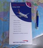 Safety card British Airways A-319, Verzamelen, Luchtvaart en Vliegtuigspotten, Verzenden, Zo goed als nieuw, Kaart, Foto of Prent