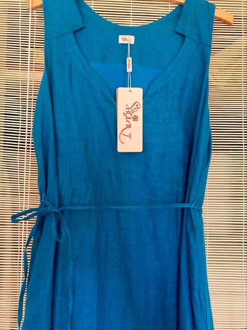 Linnen jurk, HeART, M, blue, nieuw met kaartje, Kleding | Dames, Jurken, Nieuw, Maat 38/40 (M), Blauw, Onder de knie, Verzenden