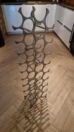 Wijnrek fins design voor 28 flessen - 110cm hoog, Gebruikt, Ophalen of Verzenden, 25 flessen of meer, Metaal