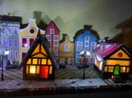 Uniek handgemaakt glazen miniatuurstraat – met verlichting, Ophalen of Verzenden
