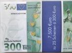 Pakje met 25 biljetten van 300 Eros (geen Euro, geen geld), Ophalen