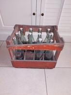 Houten kist met flessen, Huis en Inrichting, Woonaccessoires | Kisten, Ophalen, Minder dan 50 cm, Minder dan 50 cm, Zo goed als nieuw