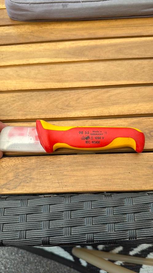 Knipex 98 55 Kabelmes met glijschoen 180mm VDE, Doe-het-zelf en Verbouw, Gereedschap | Handgereedschap, Nieuw, Ophalen of Verzenden