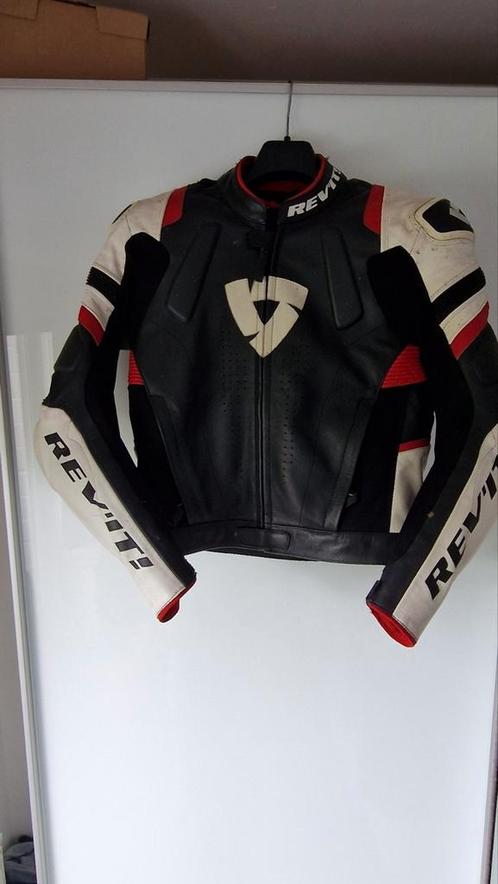 Rev'it leren motorjas maat 46, Motoren, Kleding | Motorkleding, Jas | textiel, Tweedehands, Ophalen of Verzenden