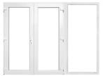 Kunststof Dubbele Deur Met Zijlicht 302,4 X 215 Cm Wit, Niet ingevuld, Kunststof, Niet ingevuld, Nieuw