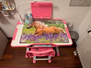Roze Kinder Bureau met Stoel beschikbaar voor biedingen