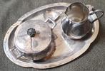 Verzilverd suiker / melk stelletje / lepeltje / theezeefje, Antiek en Kunst, Antiek | Bestek, Ophalen of Verzenden