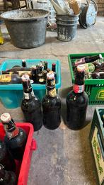 Diverse oude bierflessen bierkratjes, Ophalen, Gebruikt