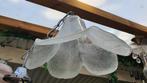 Grote Hanglamp van Massief Glas uit de jaren 1970 met Chrome, Ophalen, 70 jaren, Zo goed als nieuw, Glas