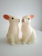Twee Nachtlampjes Haasjes / Konijntjes, Ophalen of Verzenden, Gebruikt, Kunststof, Dierenbeeld