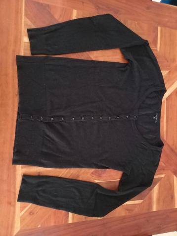 Zwart Vest met Hartjes Knopen - Maat M/L beschikbaar voor biedingen