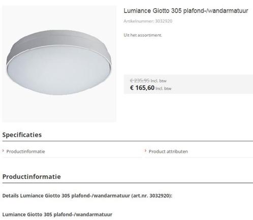 A-merk Giotto LED 305 lumiance plafond lamp professional, Huis en Inrichting, Lampen | Plafondlampen, Zo goed als nieuw, Ophalen of Verzenden