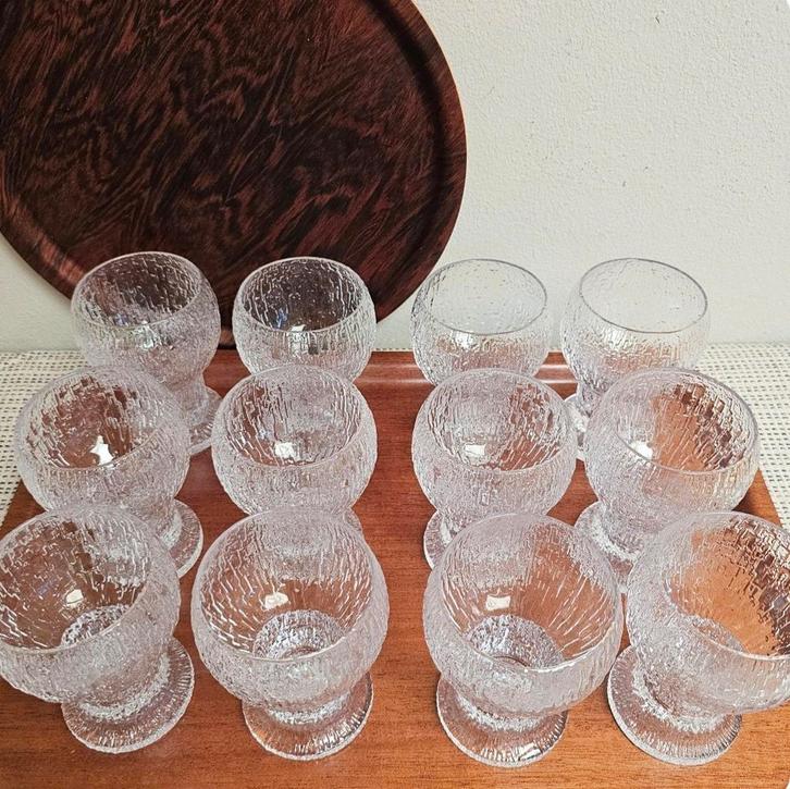 12 stuks Vintage Iittala Kekkerit Wijnglazen Glazen Roemers, Antiek en Kunst, Antiek | Glas en Kristal, Ophalen of Verzenden