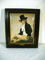 Emaillen portret naar David, Antiek en Kunst, Curiosa en Brocante, Ophalen of Verzenden