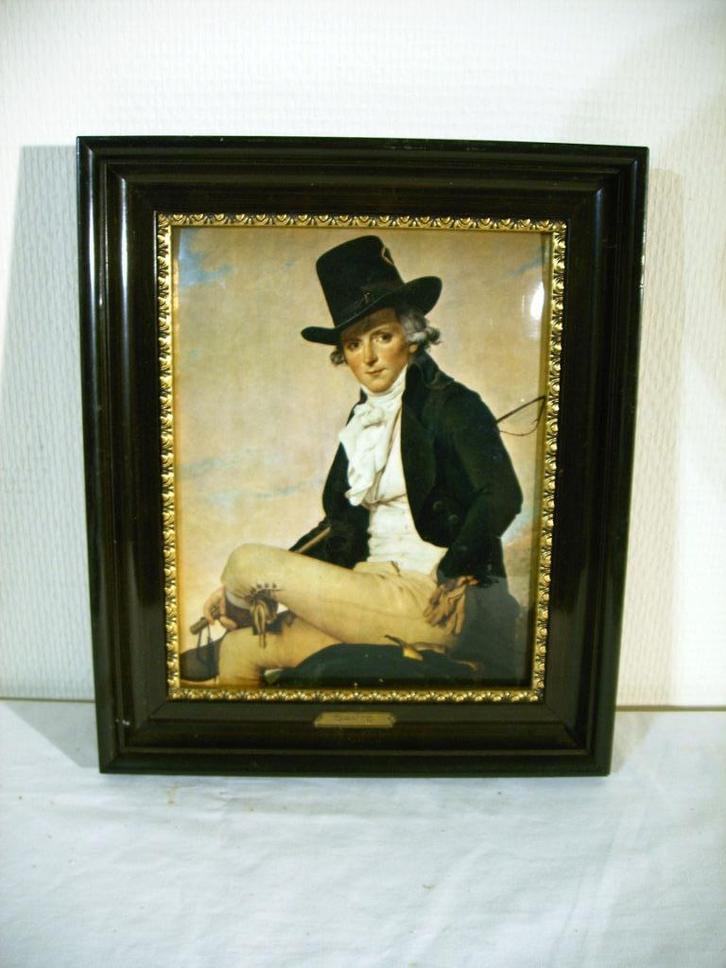 Emaillen portret naar David, Antiek en Kunst, Curiosa en Brocante, Ophalen of Verzenden