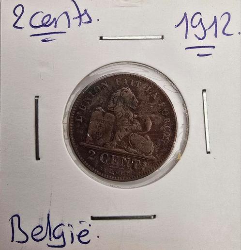 Belgie 2 cents 1912, Postzegels en Munten, Munten | België, Ophalen