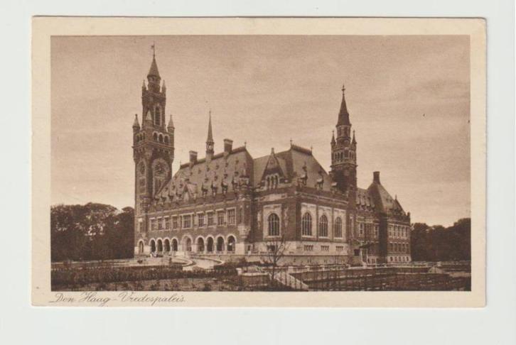 A 08 Den Haag. Vredespaleis, Verzamelen, Ansichtkaarten | Nederland, Ongelopen, Zuid-Holland, 1940 tot 1960, Ophalen of Verzenden