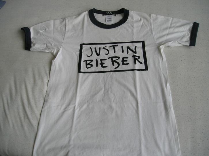 Dameskleding: Justin Bieber shirts, Kleding | Dames, T-shirts, Zo goed als nieuw, Maat 36 (S), Wit, Korte mouw, Ophalen of Verzenden