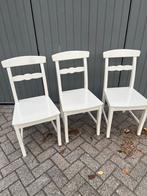 3 Witte IKEA Stoelen Lanni, Huis en Inrichting, Stoelen, Ophalen, Gebruikt, Drie, Wit
