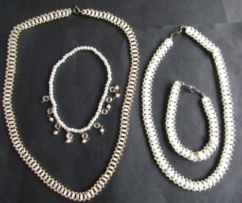 2 setjes ketting met armband met parelkralen à 4,00, Sieraden, Tassen en Uiterlijk, Kettingen, Nieuw, Overige materialen, Ophalen of Verzenden