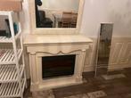 Sfeervolle Openhaard met Spiegel, Huis en Inrichting, Gebruikt, Overige soorten, Elektrisch, Ophalen of Verzenden