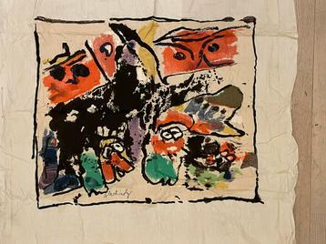 Cobra art Alechinsky. Druk op doek beschikbaar voor biedingen