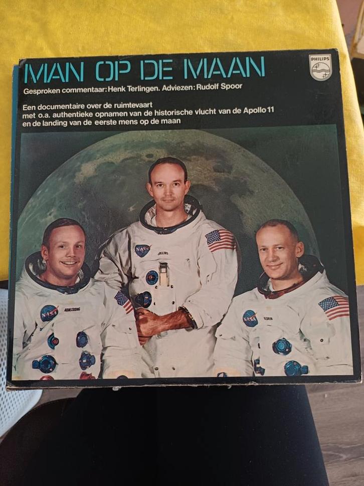 Man op de Maan LP - Apollo 11 Documentaire, Cd's en Dvd's, Vinyl | Filmmuziek en Soundtracks, Gebruikt, 12 inch, Ophalen of Verzenden
