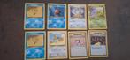 8 Pokemon kaarten base set en second edition, Ophalen of Verzenden, Zo goed als nieuw, Meerdere kaarten