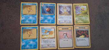 8 Pokemon kaarten base set en second edition  beschikbaar voor biedingen