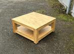 Italiaanse houten salontafel, Huis en Inrichting, Tafels | Salontafels, Gebruikt, 50 tot 100 cm, Vierkant, Minder dan 50 cm