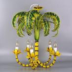 Vintage kroonluchter in palmboomstijl –faux bamboe., Antiek en Kunst, Ophalen of Verzenden