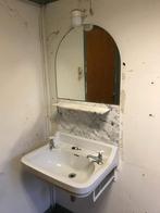 wastafelcombinatie retro, Doe-het-zelf en Verbouw, Sanitair, Ophalen, Gebruikt, Glas, Wastafel