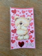 Schattige beer kaart “I love you” + envelop (NIEUW), Nieuw, Ophalen of Verzenden